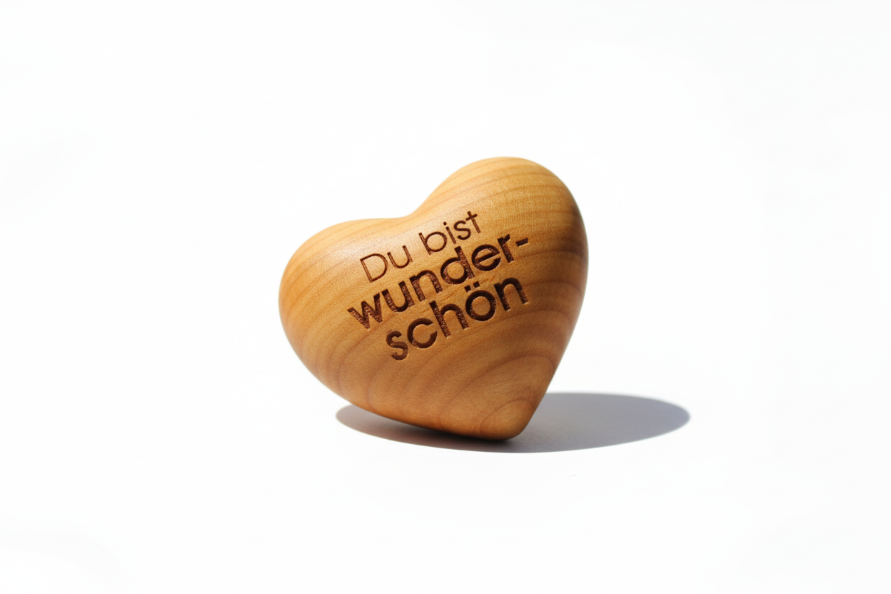 Thankgoods Holzherz Du bist wunderschön - Produktbild