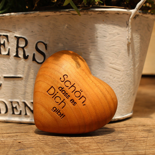 Thankgoods Handschmeichler Holzherz Schön das es dich gibt