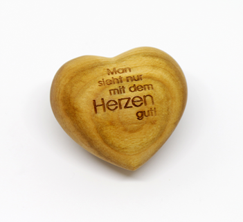 Thankgoods Holzherz Man sieht nur mit dem Herzen gut - Thankgoods - Der herzliche Geschenkeshop!
