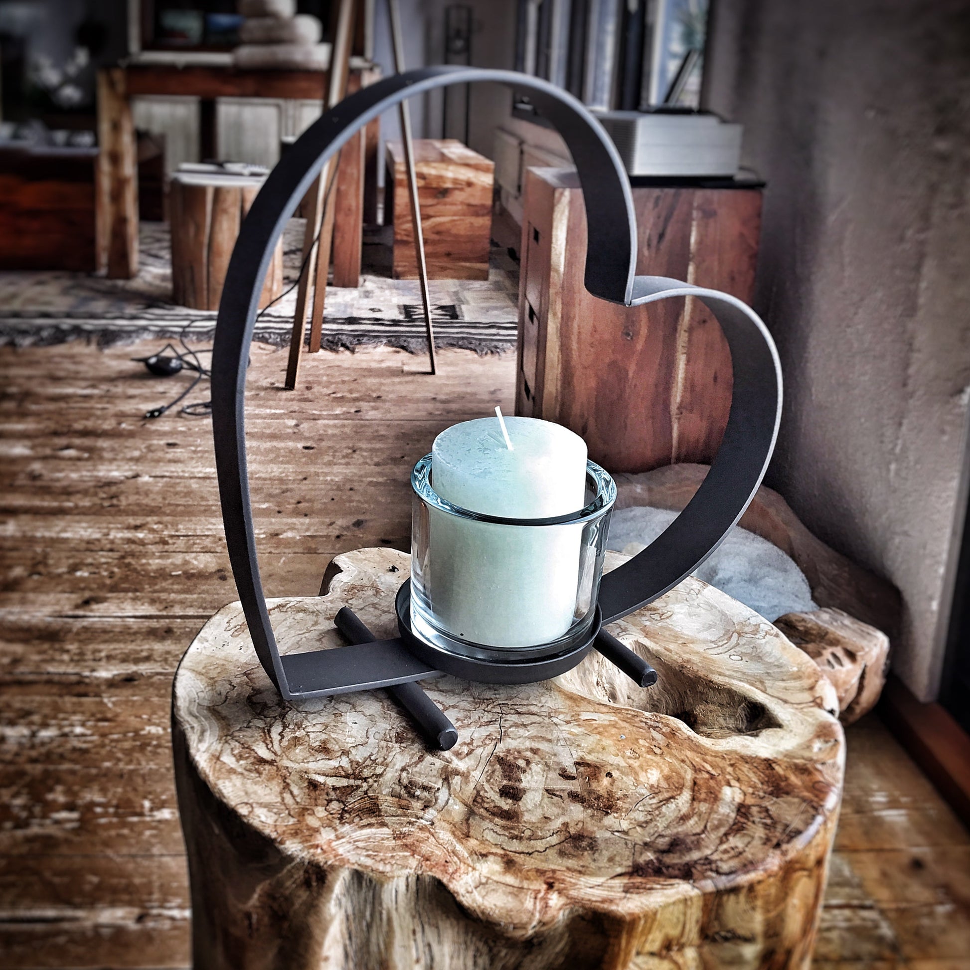 Thankgoods Edelstahl  Windlicht 30 cm Wohnzimmer