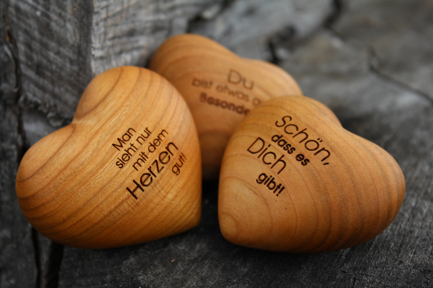 Thankgoods Holzherz Man sieht nur mit dem Herzen gut - Thankgoods - Der herzliche Geschenkeshop!