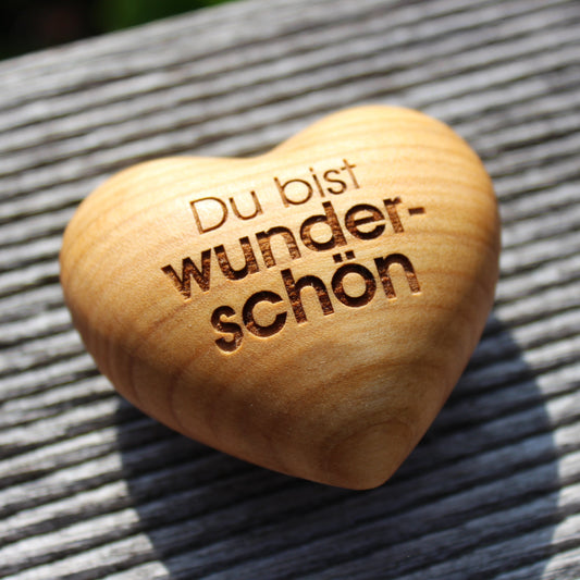 Thankgoods Holzherz Handschmeichler Du bist wunderschön