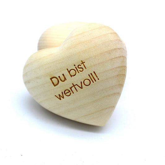 Thankgoods Zirbenholzherz Du bist wertvoll! - Thankgoods
