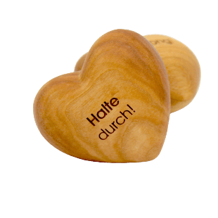 Thankgoods Holzherz Halte durch - Thankgoods
