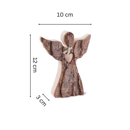 Thankgoods Rindenengel mit Herz (Himmelsbote)