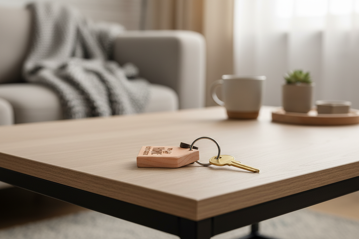 Thankgoods Schlüssel auf Tisch