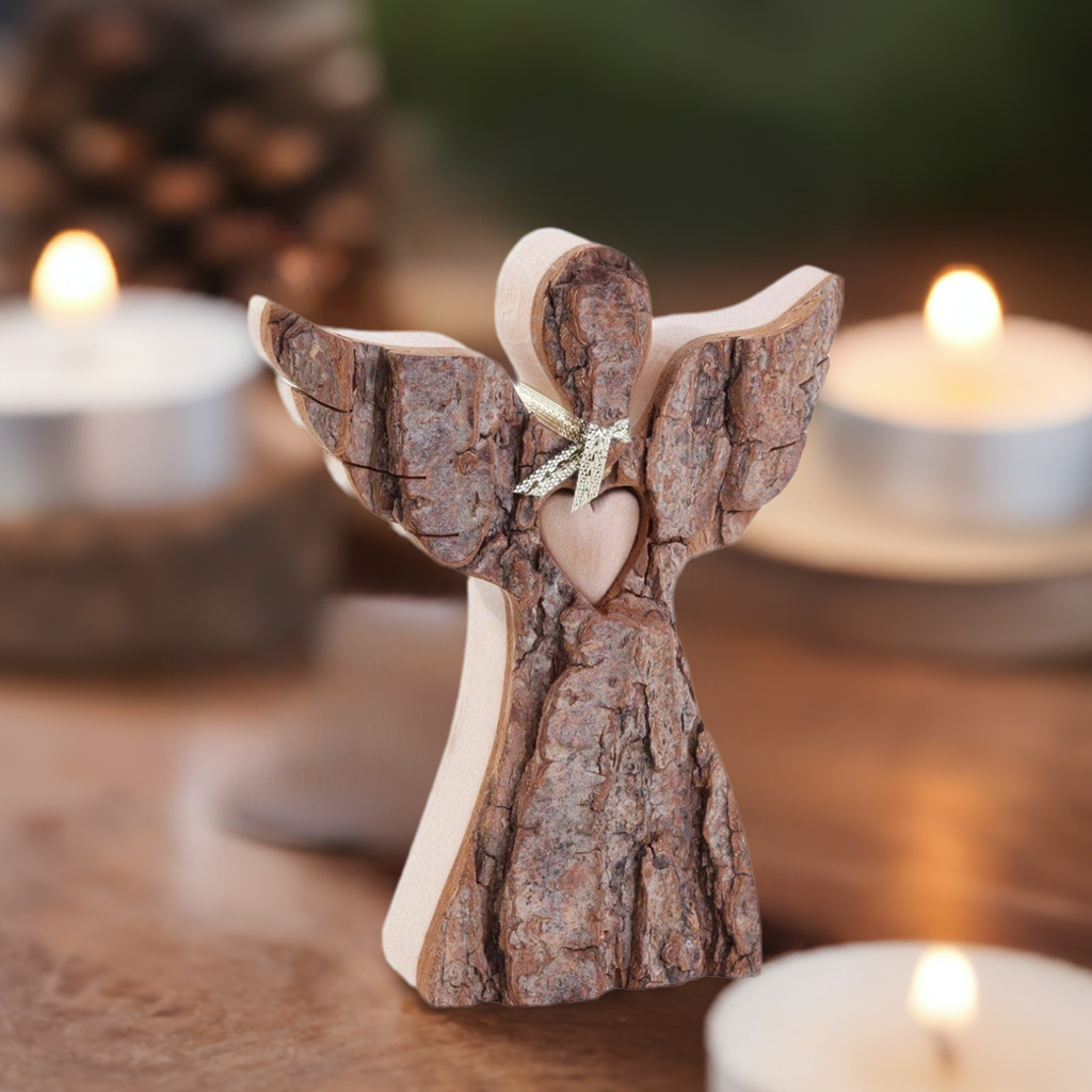 Thankgoods Himmelsbote mit Herz 12 cm auf Tisch