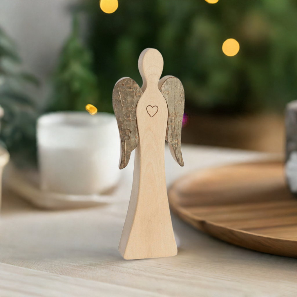 Thankgoods Wendeengel mit Herz, 11 cm mit Dekoelementen