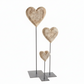 Thankgoods Pappelholzherzen auf Stahlfuss in 3 Grössen - Produktbild