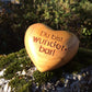 Thankgoods Handschmeichler Holzherz Du bist wunderbar! auf Moos