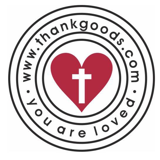 Thankgoods Logo rund Sags mit Herz you are loved www.thankgoods.com