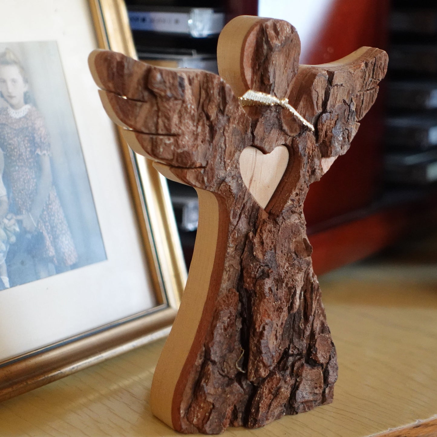 Thankgoods Rindenengel mit Herz (Himmelsbote) - Thankgoods - Der herzliche Geschenkeshop!