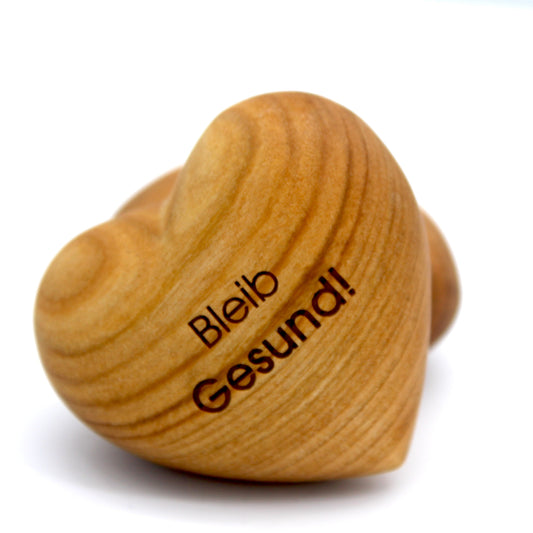 Thankgoods Handschmeichler Holzherz Bleib Gesund!