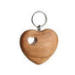 Thankgoods heart in heart charm made of ornamental wood, natural color