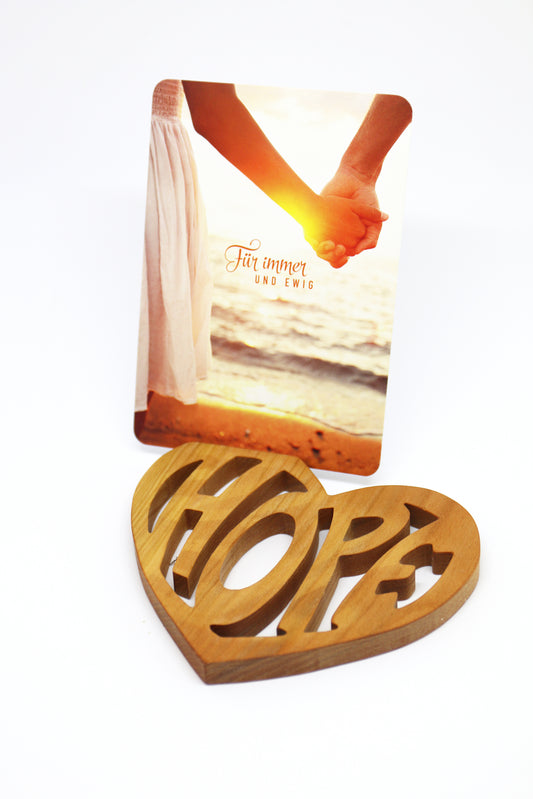 Thankgoods HERZ Postkartenhalter HOPE - Thankgoods - Der herzliche Geschenkeshop!