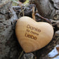 Thankgoods wooden heart 'Thank you for your love'
