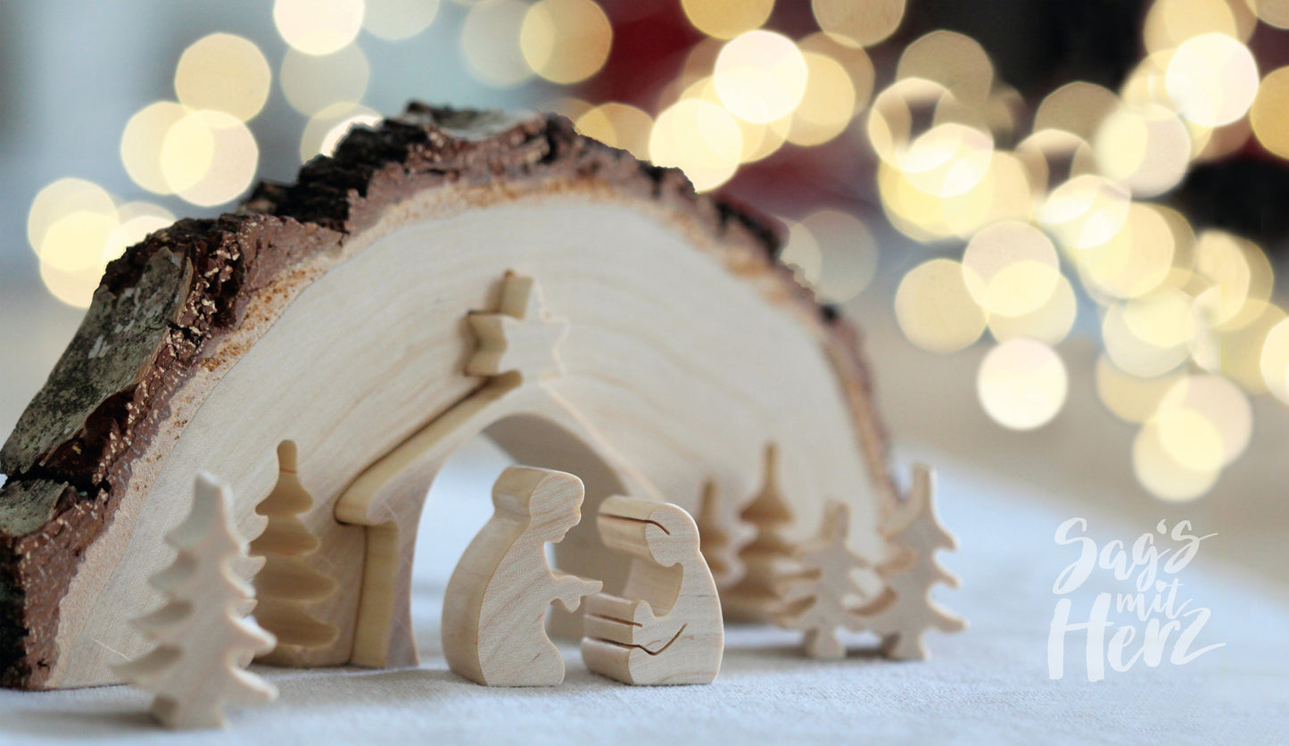 Thankgoods Nativity Tree Slice