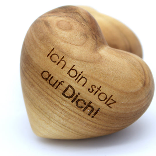 Thankgoods Holzherz Handschmeichler Ich bin stolz auf Dich!